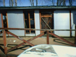View of the top of the two story houseboat